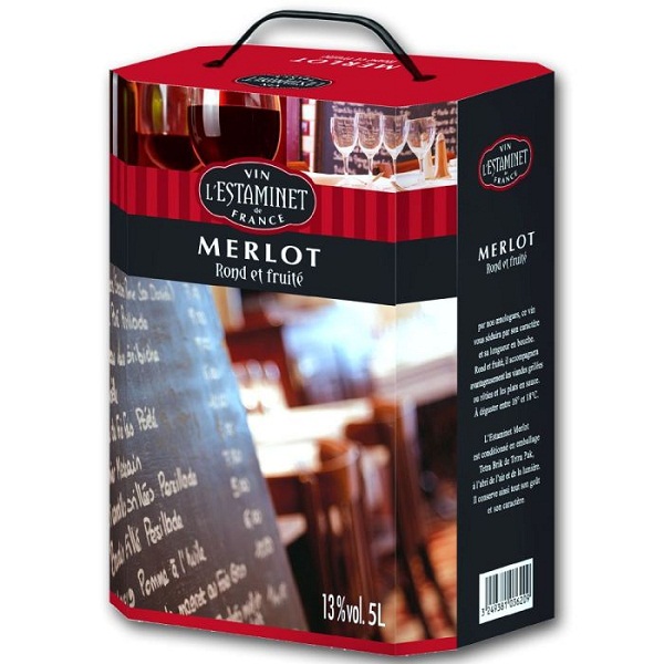 Rượu Vang Bịch Pháp Lestaminet MerLot 3L