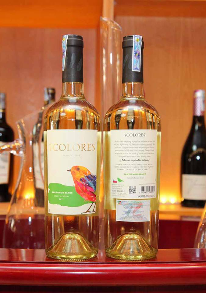 Rượu Vang Chile 7Colores Pinot Grigio - Gewürztraminer Sauvignon Blanc Gran Reserva