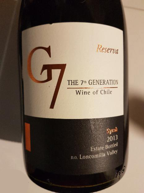Rượu Vang Chile G7 Reserva Syrah
