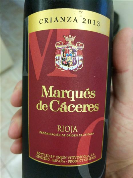 Rượu vang Tây Ban Nha Marques de Caceres Crianza Rioja DOC