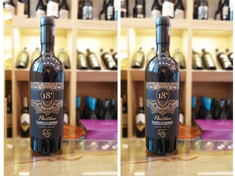 Rượu Vang Ý 18+ Pastoso Primitivo Limited Edition