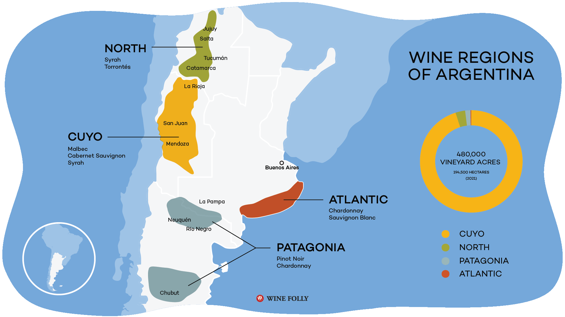 Vùng sản xuất rượu vang Argentina