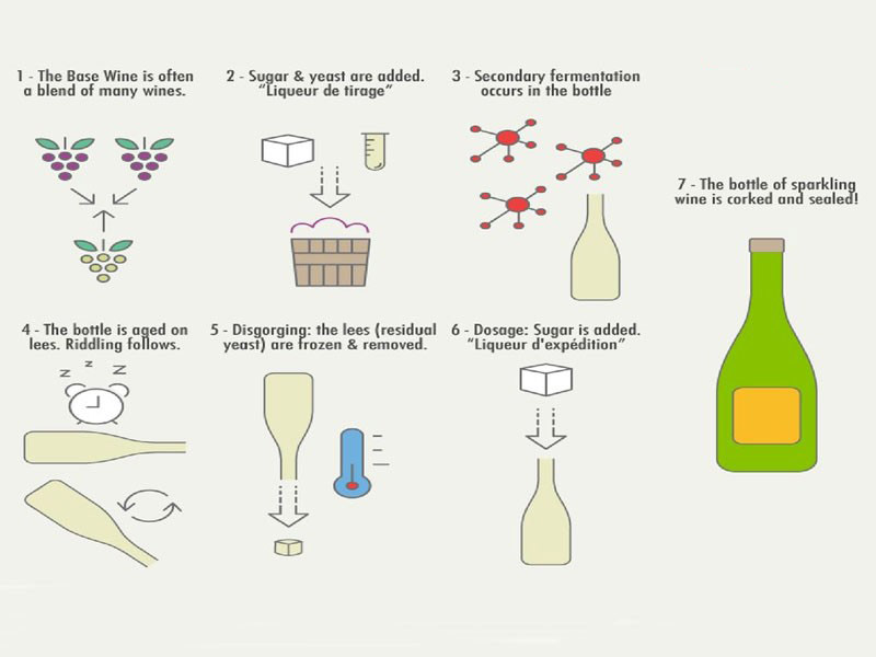 quy trình sản xuất Champagne